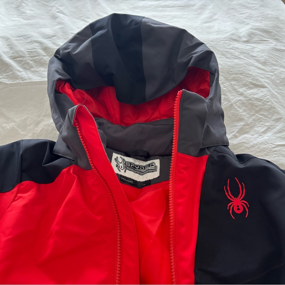 Spyder Kids Winter Snowboarding Jacket Size 14 Red/Black